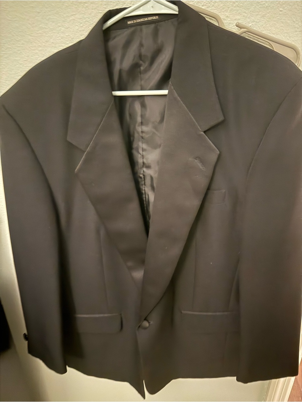 Men's Black Tuxedo Jacket with Satin Lapel